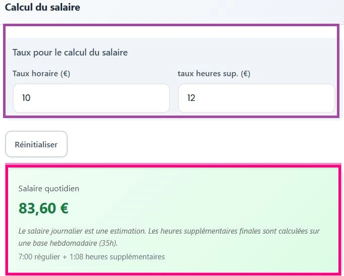 Calulette mauricette. salary image